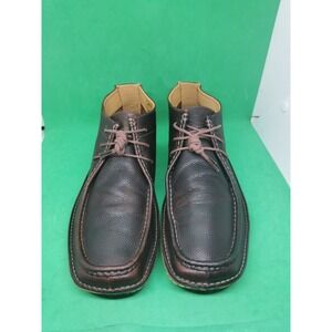 J. SHOES ROLL CHUKKA CLASSIC LEATHER LO CASUAL DRESS MEN SHOES CHOCOLATE SIZE 11